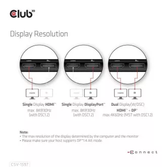 Club 3D dokkolóállomás USB-C 8v1, 1xDP, 1xHDMI, 1xUSB-C PD100W, 2xUSB, SD kártyaolvasó, szürke színben