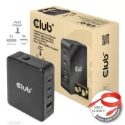 Club3D utazási töltő 140W GaN technológiával, 3xUSB-C, 1xUSB-A, PPS   PD 3.1 támogatással