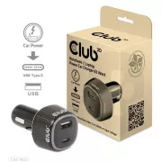 Club3D autós töltő laptopokhoz 63W, 2 port (USB-A   USB-C)
