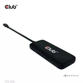 Club3D hub 1xUSB-C és 4xUSB-C között, 10 Gbps port, PD 3.0