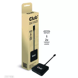 Club3D Video hub MST USB-C 2xHDMI   USB-C PD 3.0, 4K60Hz