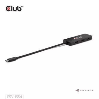Club3D Hub MST USB-C 3xHDMI-re, Egyszeres: 8K30Hz, Háromszoros: 4K60Hz