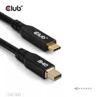 Club3D kábel USB-C és MiniDisplayPort 2.1, 8K30Hz, DSC1.2, UHBR10, 2m