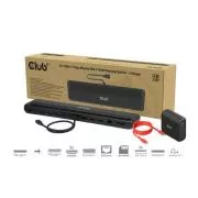 Club3D dokkolóállomás USB-C 12v1, 2xHDMI, 1xDP, 2xUSB-C, 3xUSB, 1xRJ45, 1x3.5mm, fekete, 1xRJ45, 1x3.5mm, fekete