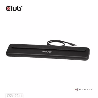 Club3D dokkolóállomás USB-C 12v1, 2xHDMI, 1xDP, 2xUSB-C, 3xUSB, 1xRJ45, 1x3.5mm, fekete, 1xRJ45, 1x3.5mm, fekete