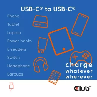 Club3D mágneses USB-C kábel, 240W PD3.1, 480 Mbps, 2m, rózsaszín, rózsaszín