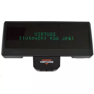 Virtuos ügyfélkijelző FV-2029M, 2 x 20 karakter 9 mm, RS232, tápegységgel + 12V