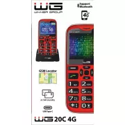 WG - Mobiltelefon WG20C, 4G, nyomógombos, piros