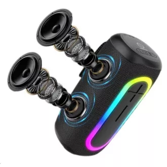 WG - Bluetooth hangszóró WG AirFlex PureBeats, 40W, TWS, LED, fekete
