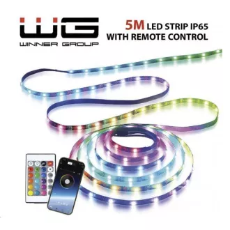 WG - Smart LED szalag WG17, 5 méter, meghajtóval és alkalmazással, IP 20, hálózati adapterrel