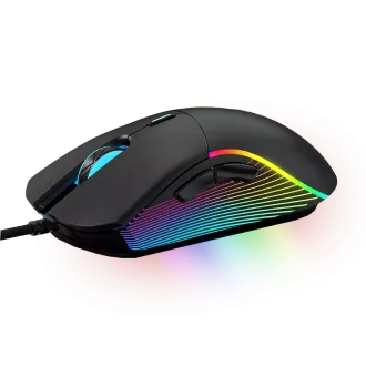 WG - WG Chameleon III., RGB LED-es játékegér, fekete színben