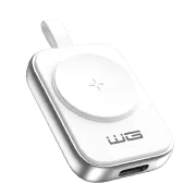 WG - USB-C mágneses töltőeszköz Apple Watch-hoz, fehér és ezüst színben