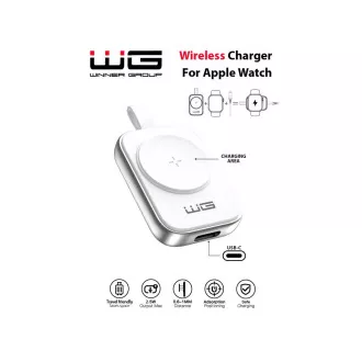 WG - USB-C mágneses töltőeszköz Apple Watch-hoz, fehér és ezüst színben WG - USB-C mágneses töltőeszköz Apple Watch-hoz, fehér és ezüst színben
