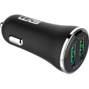 WG - Autótöltő 2x USB-A 36W, QC 3.0   QC 3.0, fekete