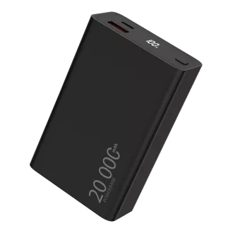 WG - Power Bank 20000 mAh, USB-C PD 20W   USB-A QC 22.5W, fekete