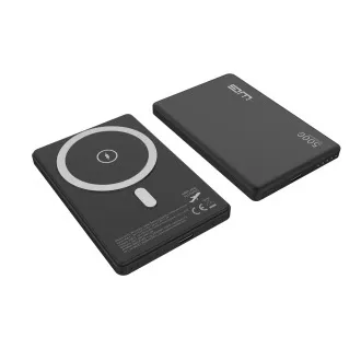 WG - Power Bank 5000 mAh, vezeték nélküli 15W   PD 20W, fekete