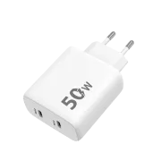 WG - Hálózati töltő 2x USB-C 50W, 1x USB-C PD 30W   1x USB-C PD 20W, fehér színben