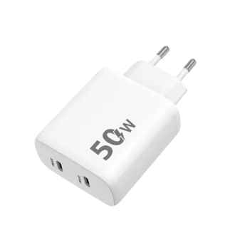 WG - Hálózati töltő 2x USB-C 50W, 1x USB-C PD 30W   1x USB-C PD 20W, fehér színben