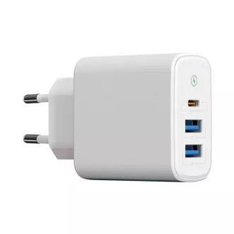 WG - Hálózati töltő 3x USB, 1x USB-A QC 3.0   1x USB-A QC 3.0   1x USB-C PD 3.0, fehér színű