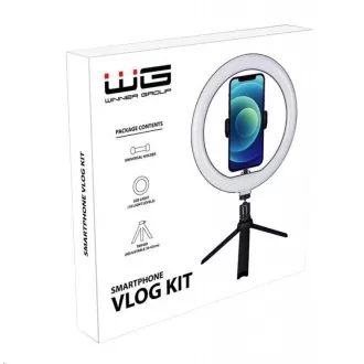 WG - Vlog Kit alapkészlet videoblogok készítéséhez, állvány, telefontartó, LED lámpa
