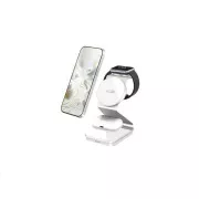 WG - Vezeték nélküli töltő WG37, 3in1 FAST MAGNET, 15W 3W 3W, fehér