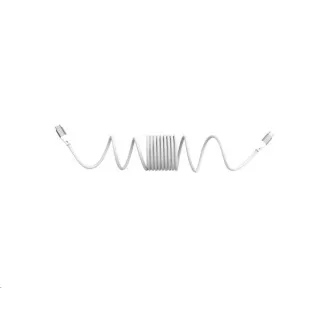 WG - Type-C-C típusú adatkábel, 1 méter, 3A, 60W, mágneses önbehúzó, fehér színű