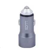WG - Autótöltő 2x USB 58, 5W, 1x USB-C PD 36W   1x USB-A 22,5W, ezüst színű