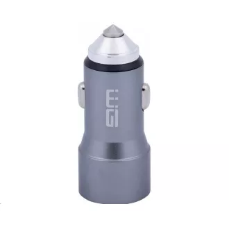 WG - Autótöltő 2x USB 58, 5W, 1x USB-C PD 36W   1x USB-A 22,5W, ezüst színű