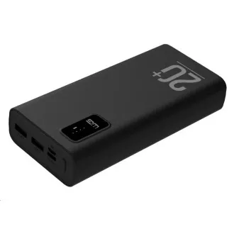 WG - Power Bank 20000 mAh, USB-C PD 20W   USB-A QC 3.0 22.5W, fekete
