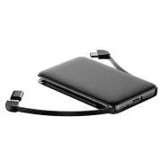 WG - Power Bank 5000 mAh, Micro USB   C-típusú kábel   Lightning adapter, fekete