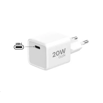 WG - GaN 1x USB-C, PD 20W, 5V-9V-12V, fehér