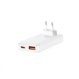 WG - GaN hálózati töltő 2x USB, 1x USB-C 30W   1x USB-A 18W, fehér