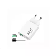 WG - Hálózati töltő 2x USB, 1x USB-C PD 20W   1x USB-A QC3.0 18W, fehér színben