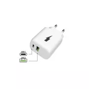 WG - Hálózati töltő 2x USB, 1x USB-C PD PPS 3.0 30W   1x USB-A QC4 18W, fehér színben