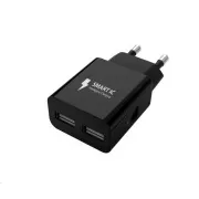 WG - Hálózati töltő 2x USB-A 2, 4A, fekete