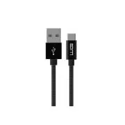 WG - C típusú adatkábel USB-A-ra / 3m / nejlon fonott / fekete