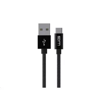 WG - C típusú adatkábel USB-A-ra / 3m / nejlon fonott / fekete