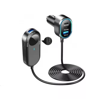 WG - Autótöltő hub / 100W / 6 USB port / 2x USB-A   4x USB-C / hosszabbítóval