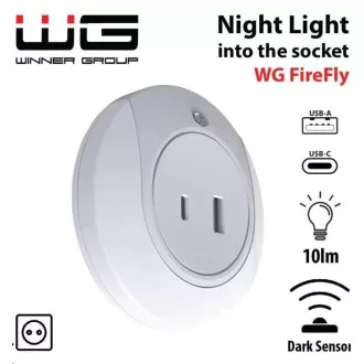 WG - LED éjszakai lámpa USB-vel / WG FireFly / fehér