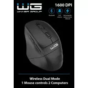 WG - Vezeték nélküli egér WG5 SeaMouse, 2in1, bluetooth   USB dongle, fekete