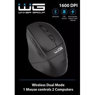 WG - Vezeték nélküli egér WG5 SeaMouse, 2in1, bluetooth   USB dongle, fekete