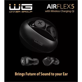 WG - Bluetooth fejhallgató WG AirFlex 5, ENC, Qi támogatás, fekete színű