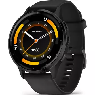 Garmin Venu® 3, Slate/Fekete, Szilikon szíj