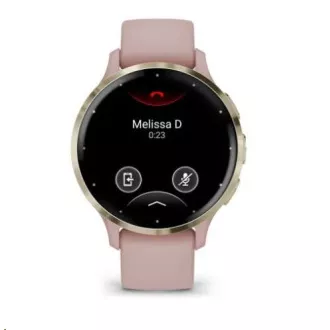Garmin Venu® 3S, Puha arany rozsdamentes acél lunetta, Dust Rose tok, szilikon szíj