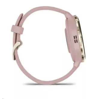 Garmin Venu® 3S, Puha arany rozsdamentes acél lunetta, Dust Rose tok, szilikon szíj