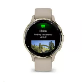 Garmin Venu® 3S, Puha arany rozsdamentes acél lunetta, francia szürke tok, szilikon szíj Garmin Venu® 3S, Puha arany rozsdamentes acél lunetta, francia szürke tok, szilikon szíj