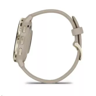 Garmin Venu® 3S, Puha arany rozsdamentes acél lunetta, francia szürke tok, szilikon szíj Garmin Venu® 3S, Puha arany rozsdamentes acél lunetta, francia szürke tok, szilikon szíj