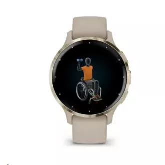 Garmin Venu® 3S, Puha arany rozsdamentes acél lunetta, francia szürke tok, szilikon szíj Garmin Venu® 3S, Puha arany rozsdamentes acél lunetta, francia szürke tok, szilikon szíj