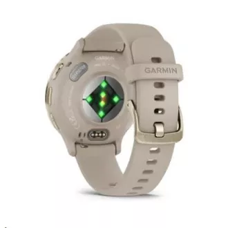 Garmin Venu® 3S, Puha arany rozsdamentes acél lunetta, francia szürke tok, szilikon szíj Garmin Venu® 3S, Puha arany rozsdamentes acél lunetta, francia szürke tok, szilikon szíj
