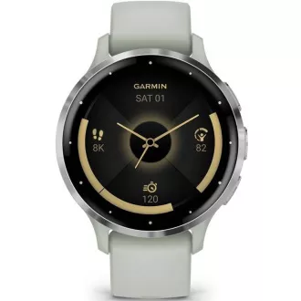Garmin Venu® 3S, Ezüst/Bogyószürke, Szilikon szíj Garmin Venu® 3S, Ezüst/Bogyószürke, Szilikon szíj